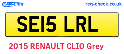 SE15LRL are the vehicle registration plates.