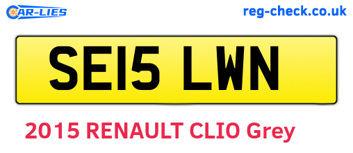 SE15LWN are the vehicle registration plates.