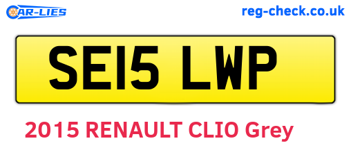 SE15LWP are the vehicle registration plates.