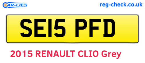 SE15PFD are the vehicle registration plates.