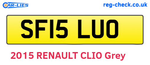 SF15LUO are the vehicle registration plates.