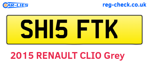 SH15FTK are the vehicle registration plates.