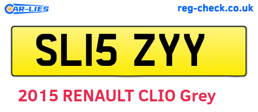SL15ZYY are the vehicle registration plates.