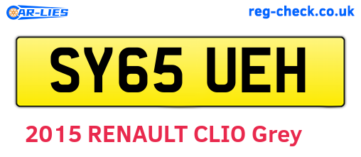 SY65UEH are the vehicle registration plates.