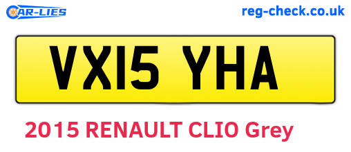 VX15YHA are the vehicle registration plates.