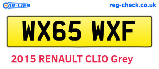 WX65WXF are the vehicle registration plates.