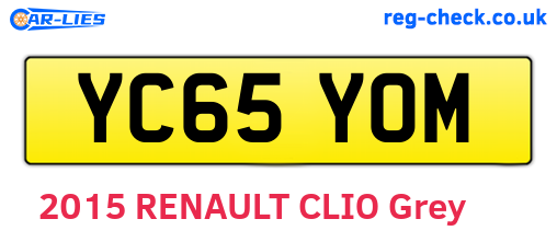 YC65YOM are the vehicle registration plates.
