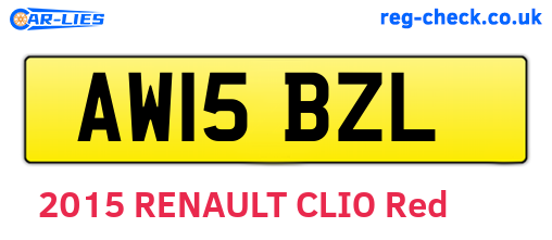 AW15BZL are the vehicle registration plates.