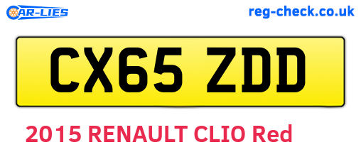 CX65ZDD are the vehicle registration plates.