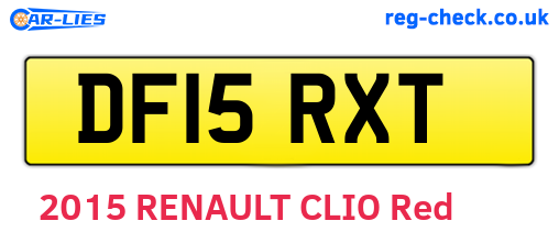 DF15RXT are the vehicle registration plates.