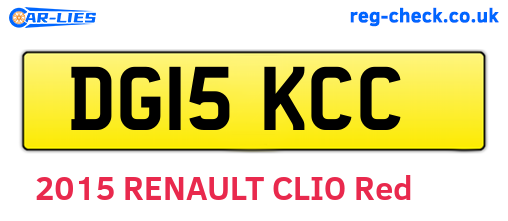DG15KCC are the vehicle registration plates.