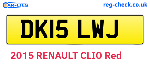 DK15LWJ are the vehicle registration plates.