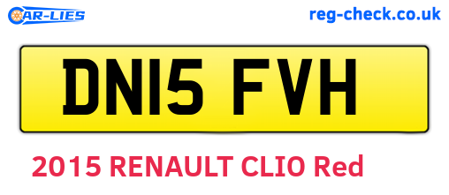 DN15FVH are the vehicle registration plates.