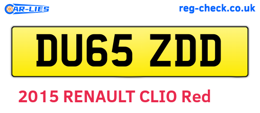 DU65ZDD are the vehicle registration plates.