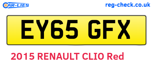 EY65GFX are the vehicle registration plates.