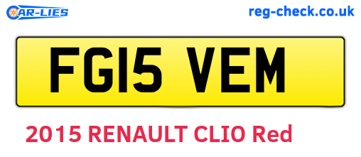 FG15VEM are the vehicle registration plates.