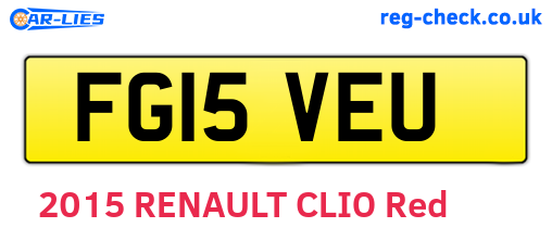 FG15VEU are the vehicle registration plates.