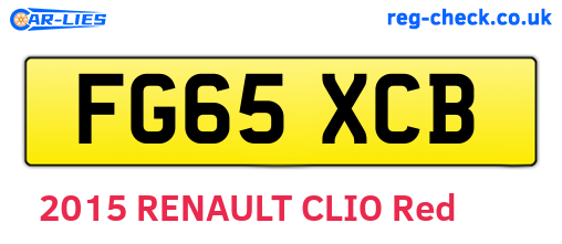 FG65XCB are the vehicle registration plates.