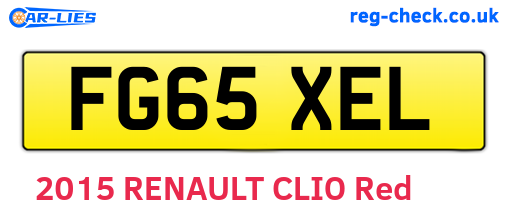 FG65XEL are the vehicle registration plates.