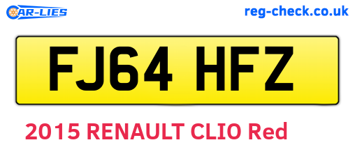 FJ64HFZ are the vehicle registration plates.
