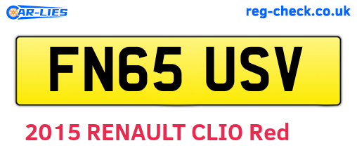 FN65USV are the vehicle registration plates.