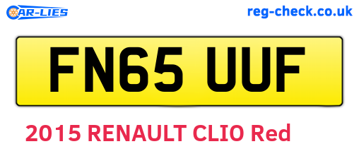 FN65UUF are the vehicle registration plates.
