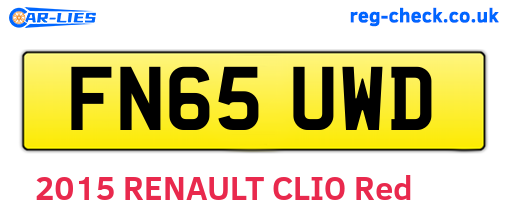 FN65UWD are the vehicle registration plates.