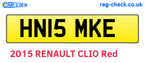 HN15MKE are the vehicle registration plates.