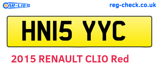 HN15YYC are the vehicle registration plates.
