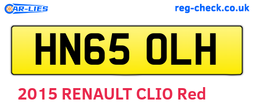 HN65OLH are the vehicle registration plates.