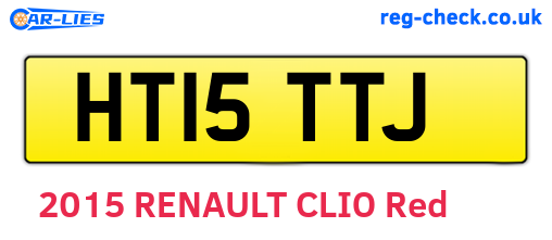 HT15TTJ are the vehicle registration plates.