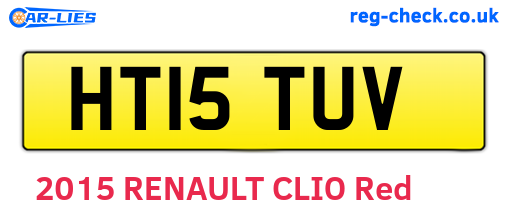HT15TUV are the vehicle registration plates.