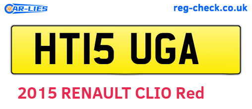 HT15UGA are the vehicle registration plates.