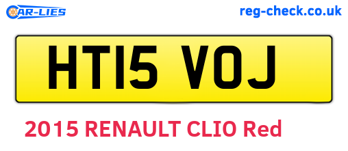 HT15VOJ are the vehicle registration plates.