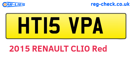 HT15VPA are the vehicle registration plates.