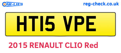 HT15VPE are the vehicle registration plates.