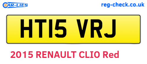HT15VRJ are the vehicle registration plates.