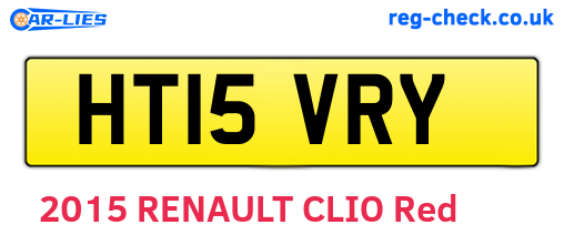 HT15VRY are the vehicle registration plates.