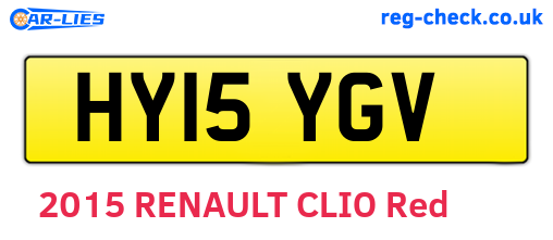 HY15YGV are the vehicle registration plates.