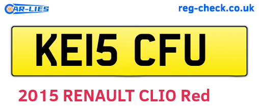 KE15CFU are the vehicle registration plates.