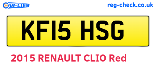 KF15HSG are the vehicle registration plates.