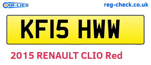KF15HWW are the vehicle registration plates.