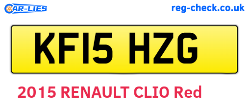 KF15HZG are the vehicle registration plates.