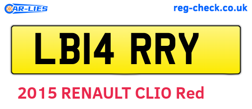 LB14RRY are the vehicle registration plates.