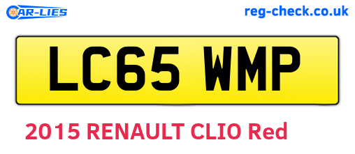 LC65WMP are the vehicle registration plates.