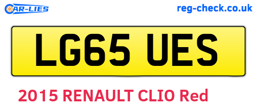 LG65UES are the vehicle registration plates.