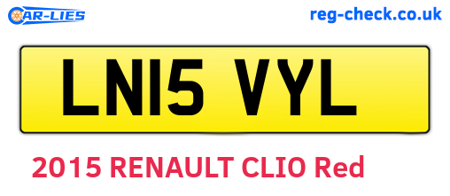 LN15VYL are the vehicle registration plates.