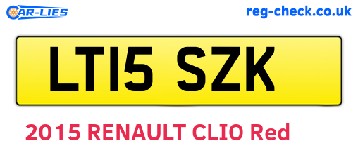LT15SZK are the vehicle registration plates.