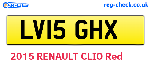LV15GHX are the vehicle registration plates.