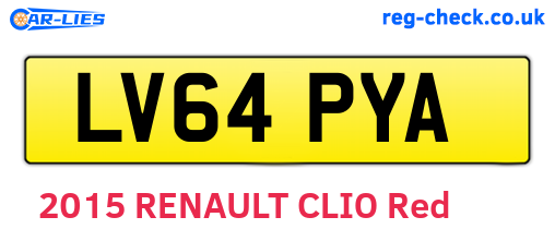 LV64PYA are the vehicle registration plates.